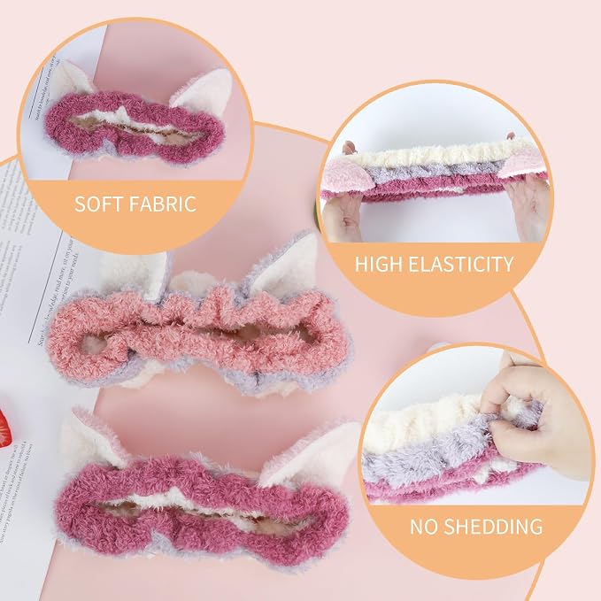 PERFECTSIGHT Kawaii Headband for Spa, Washing Face, Party - Image 3