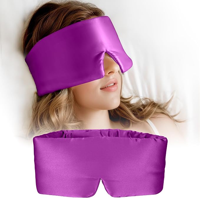 Silk Sleep Mask for Women and Men, Side Sleeper, 22 Momme Pure Mulberry Silk by Unknown