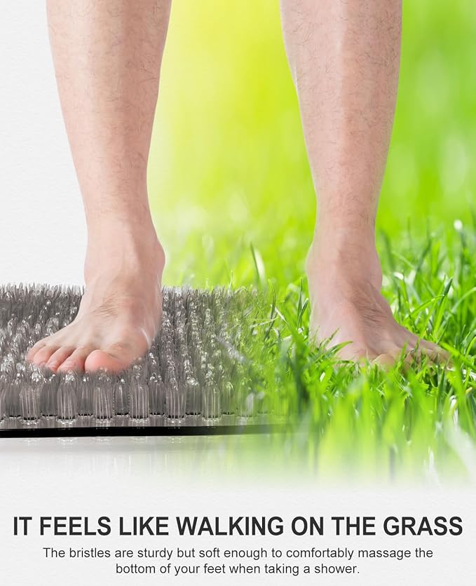 OTHWAY Non Slip Grassy Bathtub Mat : 27.5X15.7 inches Sturdy But Soft Bath - Image 6