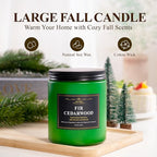 Auelife Winter Candles, Fir & Cedarwood Scented Candle – 22oz Large 3-Wick Soy - Image 2