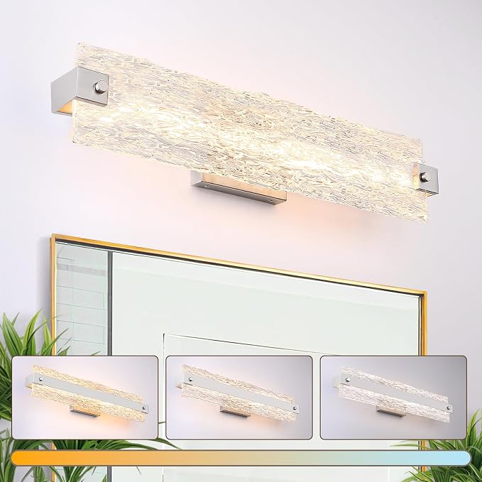 Brushed Nickel LED Bathroom Vanity Light, 24.4 Inch 15W Modern Dimmable - Image 7