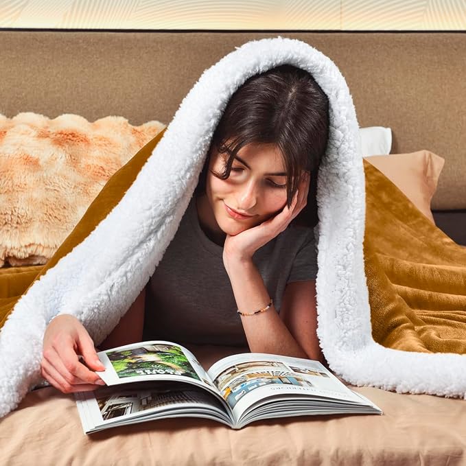 KAWAHOME Sherpa Fleece King Size Blanket - Image 2