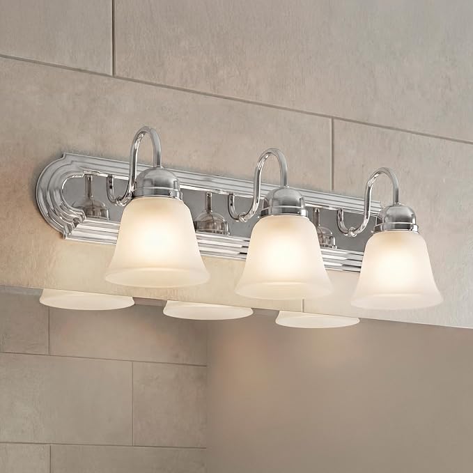 Kichler 24" 3-Light Vanity Bath Light in Chrome, Modern Bathroom Light - Image 5