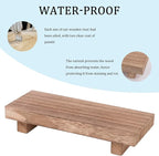zoocatia Small Wood Tray Pedestal Stand Farmhouse Bathroom Decor Decorative - Image 3