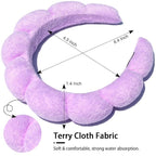 Spa Terry Cloth Headbands for Facial Skincare, Makeup Application, and Face - Image 2
