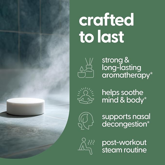 Eucalyptus Aromatherapy Shower Steamers – Supports Sinus Relief, Relaxation - Image 3