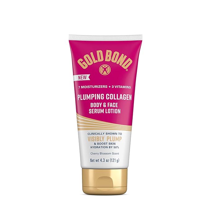 Gold Bond Plumping Collagen Body and Face Serum Lotion, Lightweight Hydrating by GoldBond