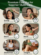 Rena Chris Body Gua Sha Tools, Natural Xiuyan Jade Guasha Tool, Manual Massage - Image 3
