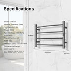Towel Warmer with Built-in Timer Bathroom Wall Mounted Bath Towel Heater - Image 3
