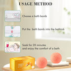 Bath Bombs Salt Balls, Turmeric Lemon Vitamin C Lemon Extract Essential Oils - Image 3