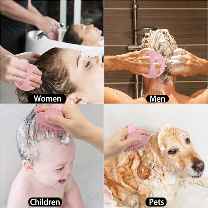 Silicone Scalp Massager Shampoo Brush Hair Scrubber Scalp Brush - Image 6