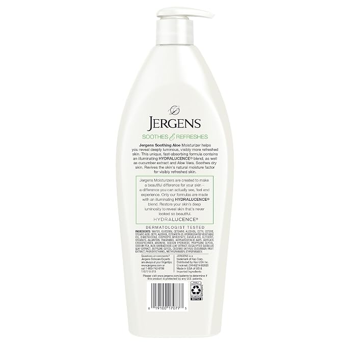 Jergens Soothing Aloe Body Lotion, Aloe Vera Body and Hand Moisturizer - Image 8