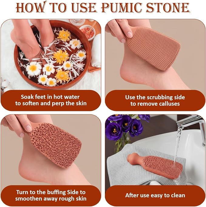 BEAUTICONE 100% Natural Terracotta Pumice Stone - Image 5