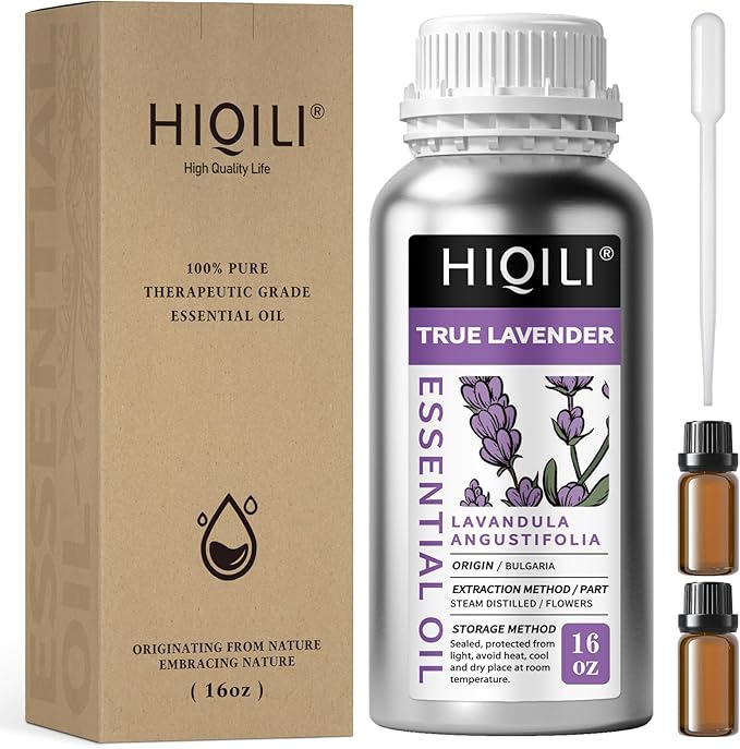 HIQILI Lavender Essential Oil Large Capacity, 100% Natural by HIQILI