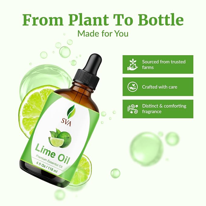 SVA Lime Essential Oil – 4 Fl Oz – 100% Natural Lime Oil - Image 4