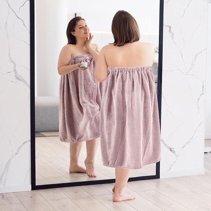 Xtinmee 2 Sets Plus Size Womens Wrap Towel - Image 5
