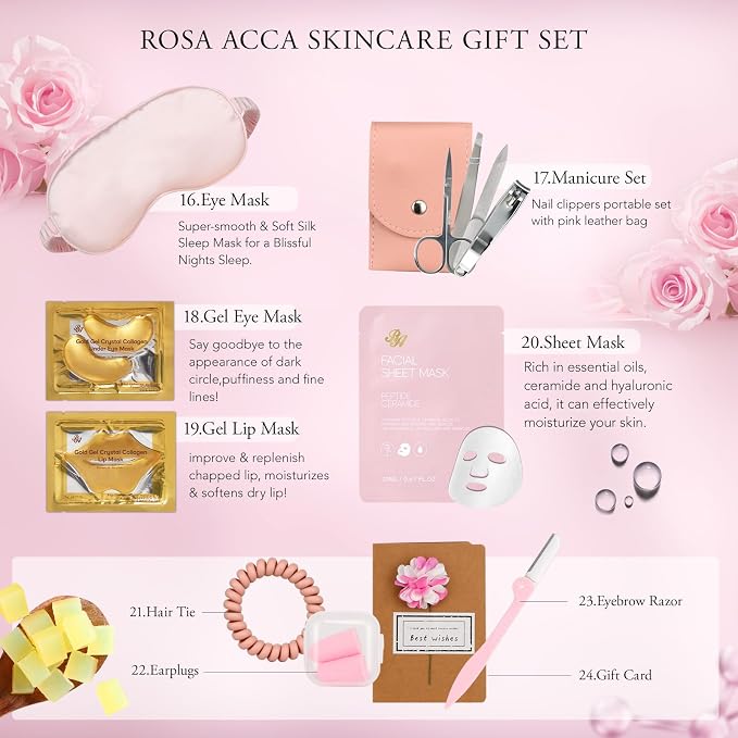 30pcs Mothers Day Gift, Rose Facial Skin Care Set - Image 8
