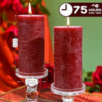 Romantic Rose Scented Pillar Candle - Image 4