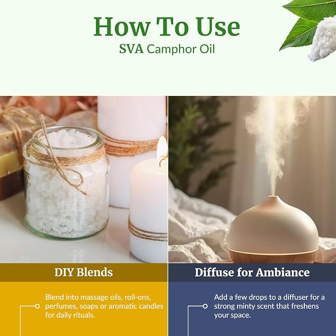 SVA Camphor Essential Oil – 4 Fl Oz – 100% Natural Camphor Oil - Image 6