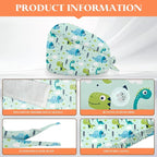 Adjustable Scrub Cap with Buttons & Sweatband, Working Hat with Elastic Tie Back - Image 2