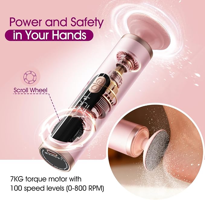 Electric Foot Callus Remover for Dry Foot Skin, Electric Foot File - Image 4