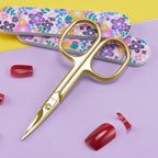LIVINGO Professional Nail Cutter Scissors, Eyebrows/Eyelash Use, 3.5" Gold - Image 6