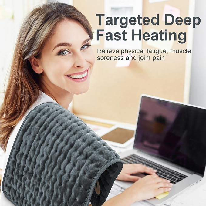 Heating Pad for Back, Electric Heating Pads for Cramps/Abdomen/Waist/Shoulder - Image 6
