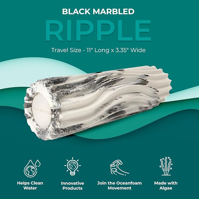 Oceanfoam Ripple Travel Foam Roller Firm Mini Foam Roller - Image 5