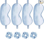 Satin Eye Mask 8Pcs Silk Sleep Masks Silky Blindfold Eyeshade Blackout Eyes by WJingYiJia