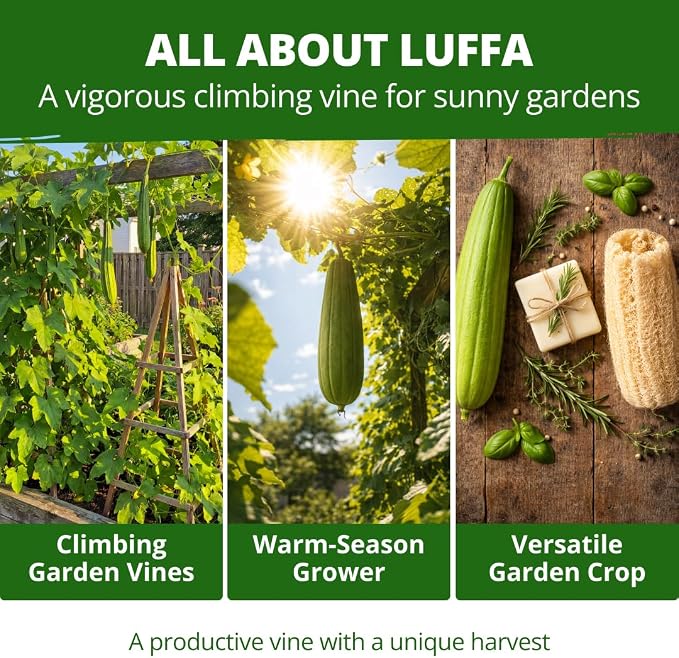 HOME GROWN Luffa Seeds 40 Heirloom Non-GMO Loofah Gourd Seeds - Image 5