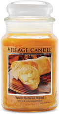 Village Candle Warm Buttered Bread Large Glass Apothecary Jar Scented Candle by VillageCandle