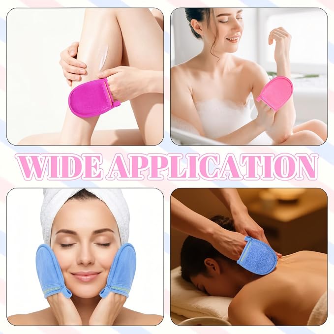 3 Pcs Exfoliating Facial Scrubber Mitt, Face Deep Exfoliating Cleaning - Image 5