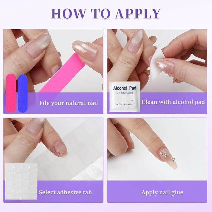 TADOPRO 20PCS Press On Nail Tool Kit, Disposable Nail Prep Kit - Image 4