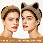 Zkptops 6Pcs Spa Headband for Washing Face Wristband Set Sponge Makeup Skincare - Image 2