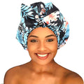 Shower Cap for Women Reusable Waterproof Bath Cap for Long Hair Cap for Shower by senthair
