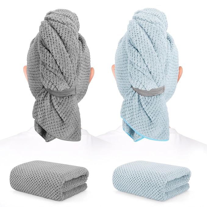 BEoffer 2 Pack Microfiber Hair Towel by BEofferDirect