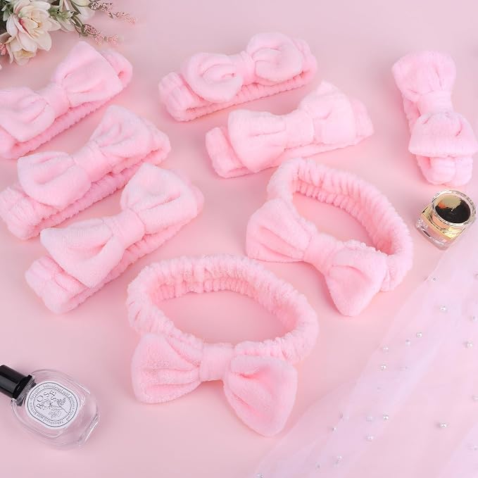 CIEHER 8 Pcs Pink Spa Headbands - Image 8
