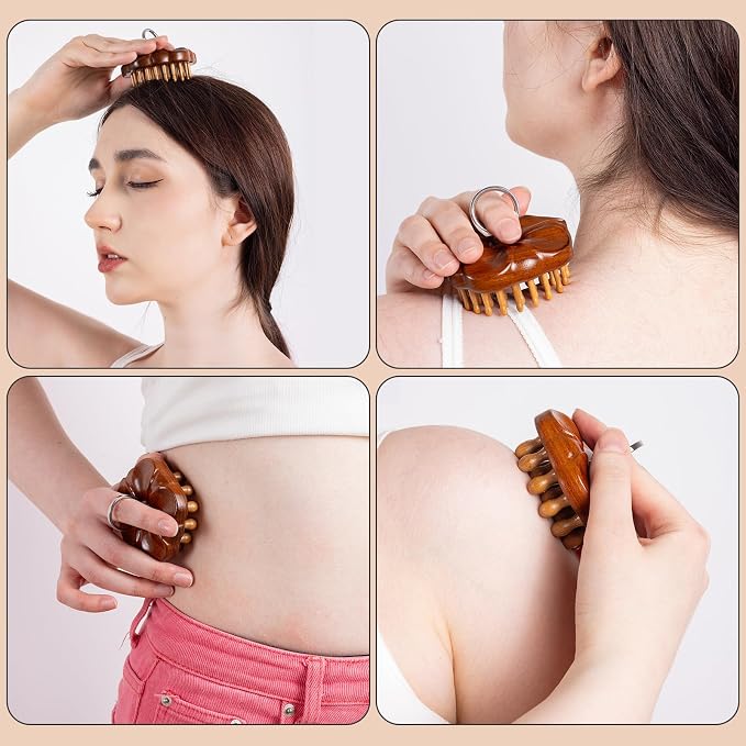 Wooden Massage Massager for Hair Growth, Head Scalp Comb, Manual Body Relax - Image 6