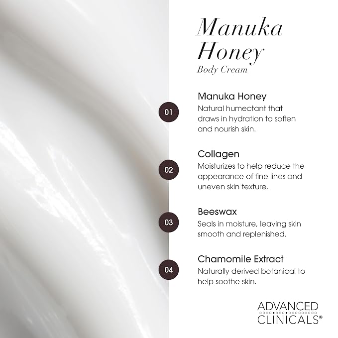 Advanced Clinicals Manuka Honey Body Cream - Image 5
