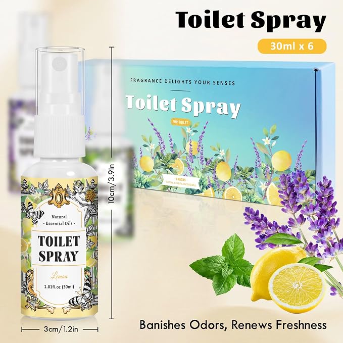 STRN Toilet Spray, Mint & Lavender Natural Scent, Portable Instant Odor - Image 2