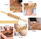 2 Pcs Wooden Gua Sha Tools Lymphatic Drainage Tool, Machomby Wood Therapy - Image 3