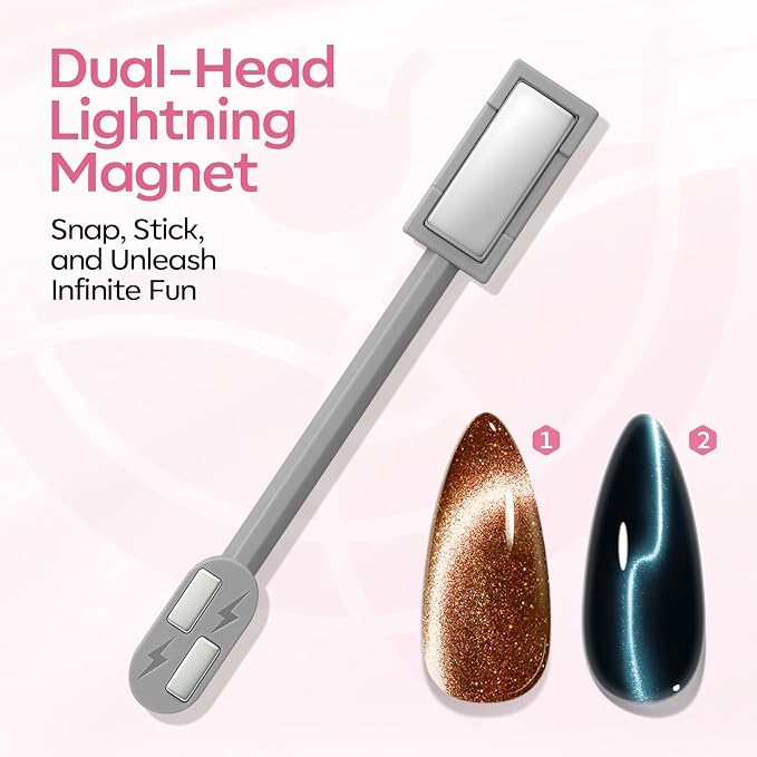 modelones Cat Eye Gel Polish Nail Magnet, 3-in-1 Cat Eye Magnet Pen & - Image 8