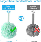 AmazerBath Loofah Sponge 60g/Piece, Exfoliating Bath Sponge Body Scrubber - Image 6