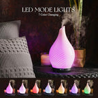 Porseme 280ml Essential Oil Diffuser Glass Color Changing Aroma Air Diffusers - Image 2