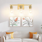 3-Light Bathroom Light Fixtures, Classic Wall Light Fixture - Image 9