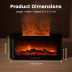 Flame Fireplace Aroma Essential Oil Diffuser, 250ml Ultrasonic Aromatherapy - Image 4