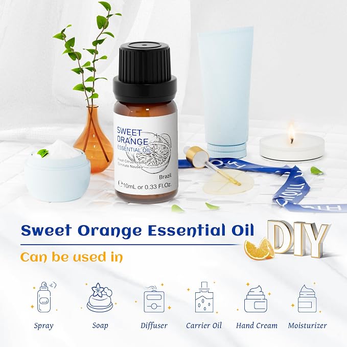 HIQILI Sweet Orange Essential Oil, 100% Pure Natural - Image 5