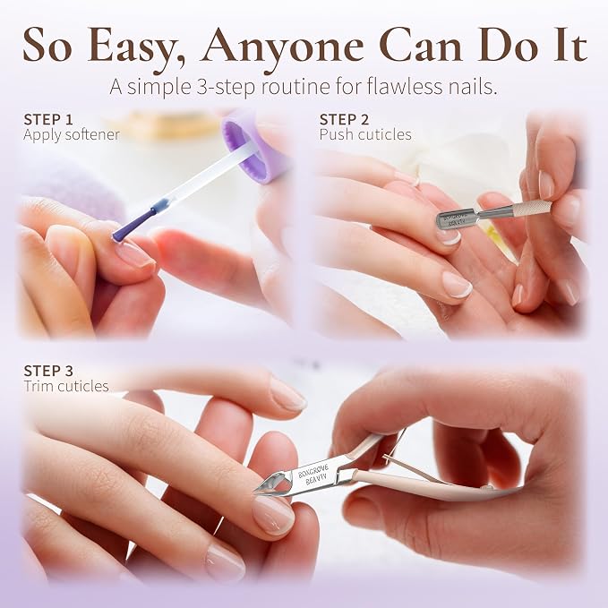 Professional Cuticle Cutter & Pusher Trimmer Manicure Tools - Image 5