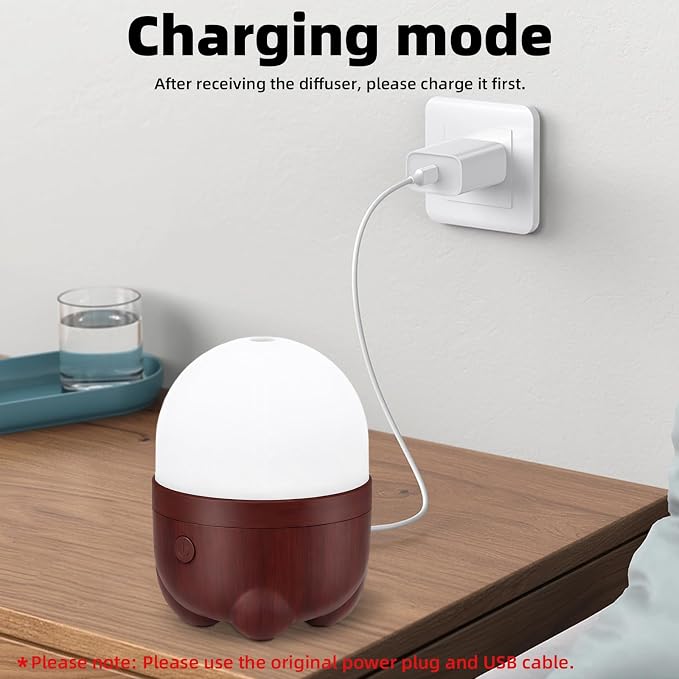SEEDSEEL 150ML Rechargeable Battery Essential Oil Diffuser, Portable Cordless - Image 4