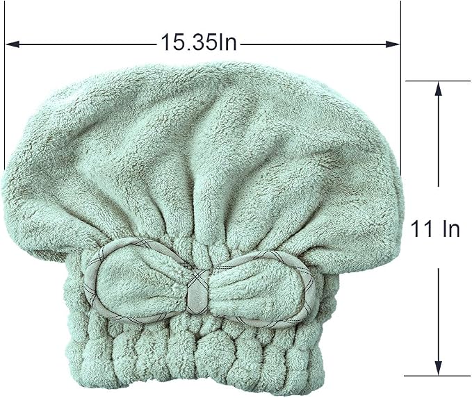Jseng Microfiber Hair Drying Towel Cap, Extrame Soft & Ultra Absorbent - Image 3
